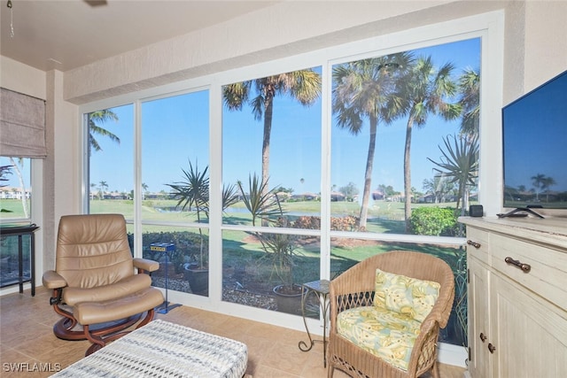 view of sunroom