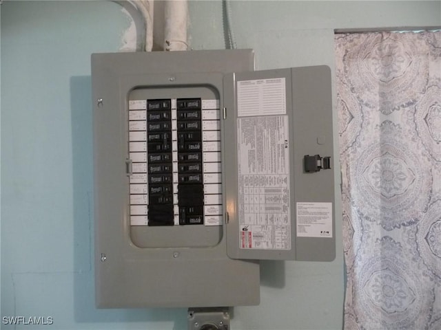 utility room with electric panel