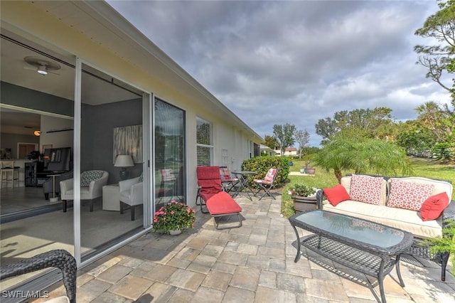 view of patio with outdoor lounge area