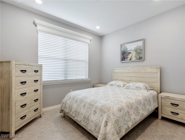 view of tiled bedroom