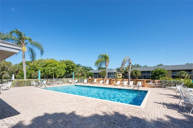 view of pool with a patio