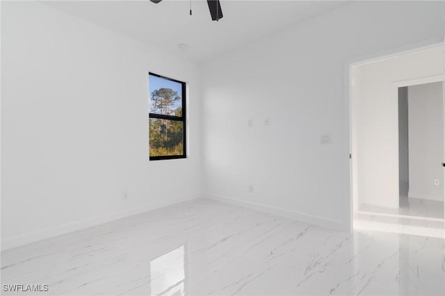 empty room with ceiling fan