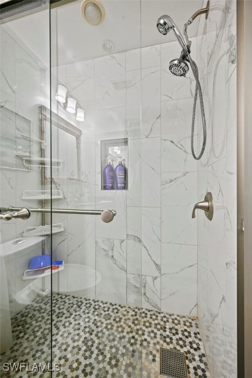 bathroom with walk in shower