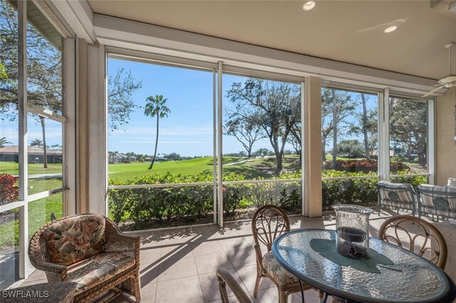 view of sunroom