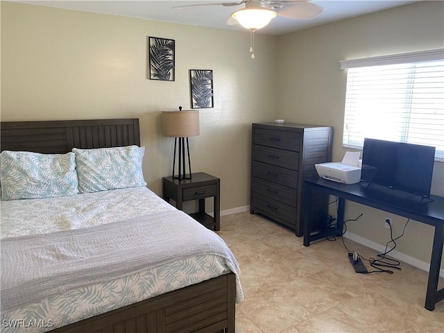 bedroom with ceiling fan