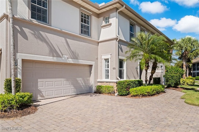 view of front of home featuring a garage