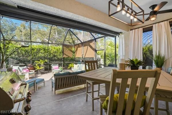 view of sunroom / solarium