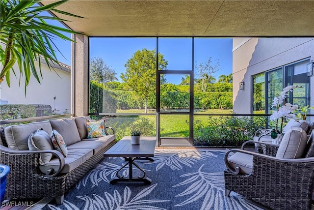 view of sunroom