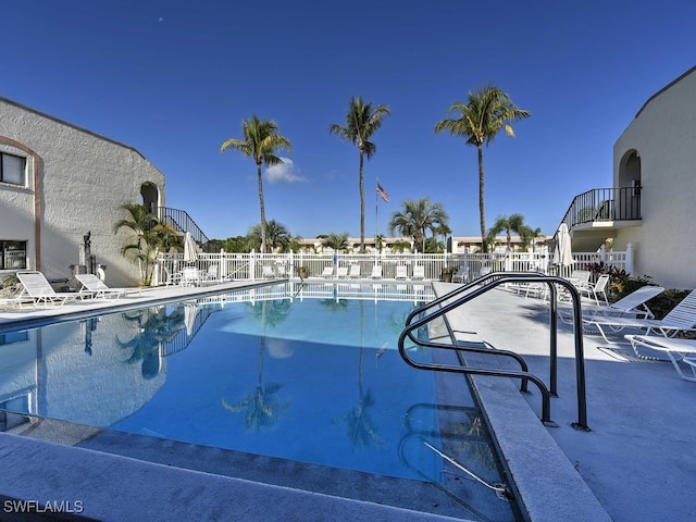 view of pool with a patio area