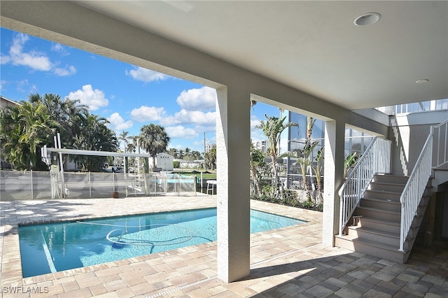 view of pool with a patio area