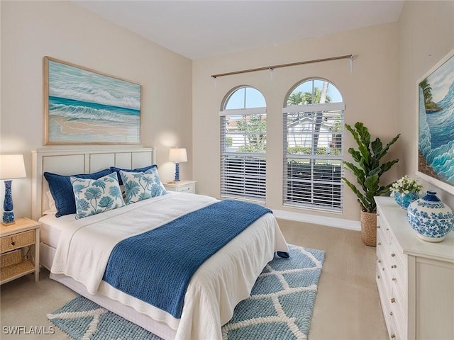 bedroom featuring light wood-type flooring