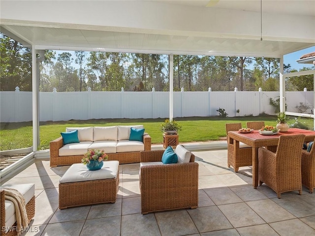 view of sunroom