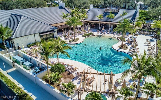 view of pool with a patio