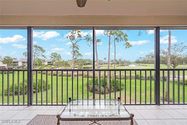 unfurnished sunroom featuring plenty of natural light