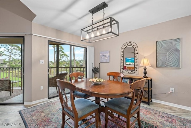 dining room featuring a wealth of natural light