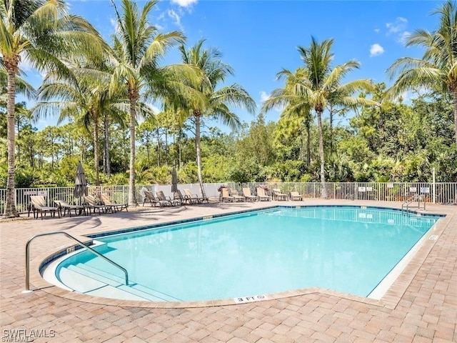 view of pool with a patio