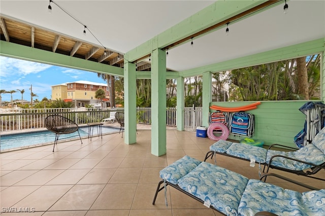 view of patio / terrace with fence