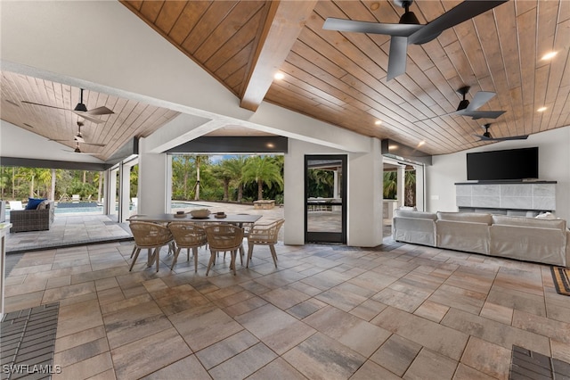 view of patio with an outdoor living space