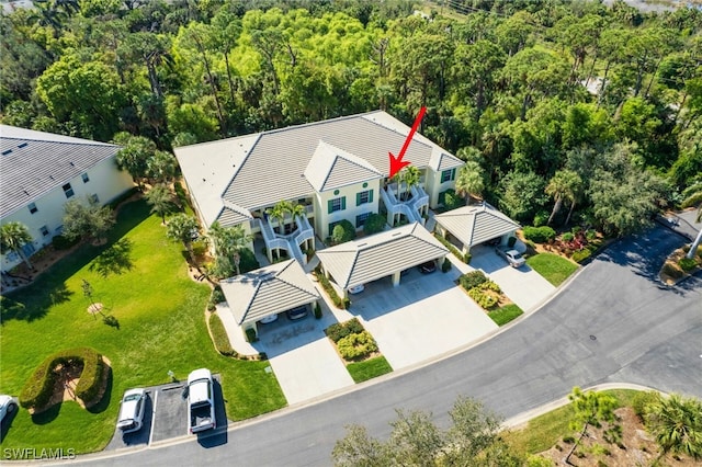 birds eye view of property