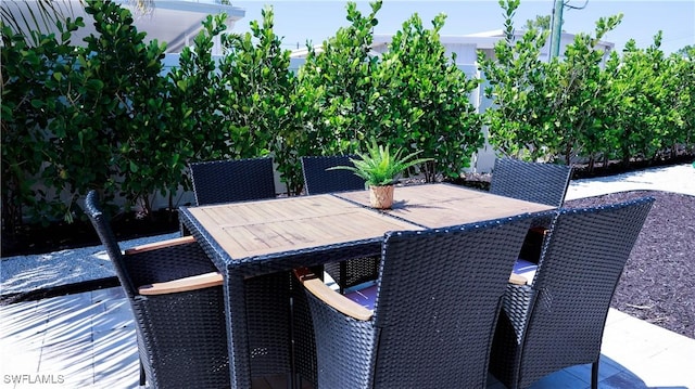 view of patio / terrace featuring outdoor dining area