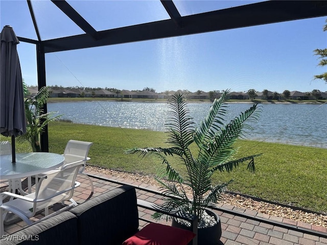 view of water feature