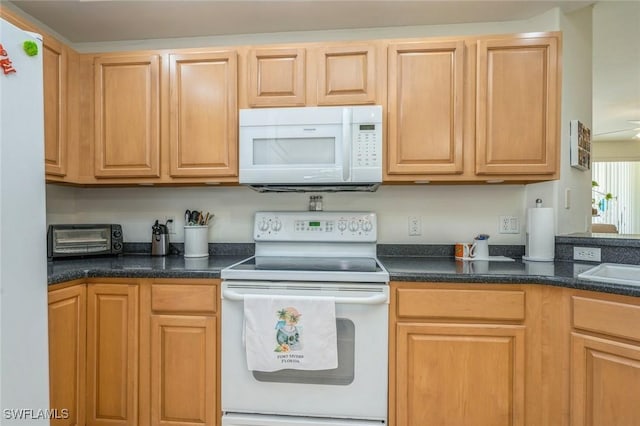 kitchen with white appliances