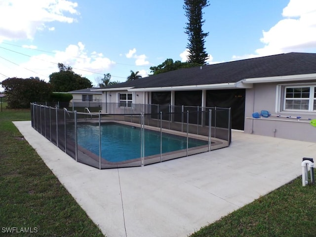 view of pool featuring a patio area