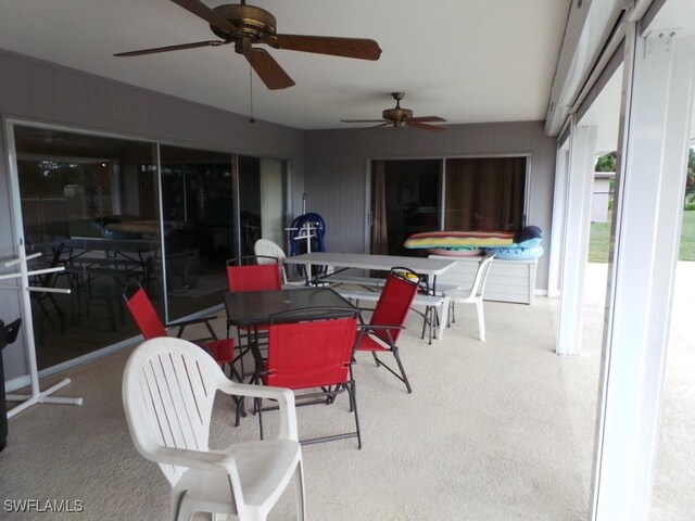 view of sunroom / solarium