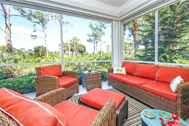 view of sunroom / solarium