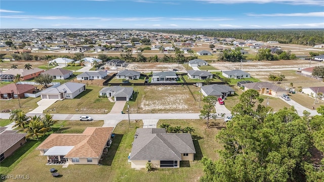 drone / aerial view with a residential view