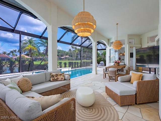 view of sunroom / solarium