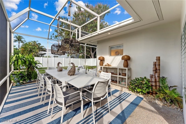 sunroom featuring a healthy amount of sunlight