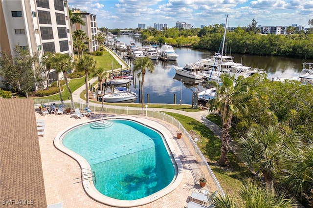 3458 Hancock Bridge Pkwy Unit 114, North Fort Myers, FL 33903 - community pool featuring a water view
