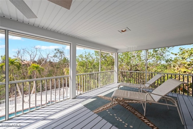 view of sunroom / solarium