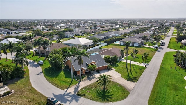 bird's eye view with a residential view