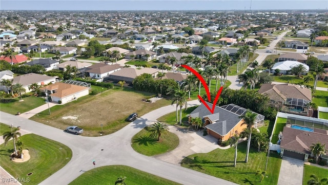 aerial view featuring a residential view