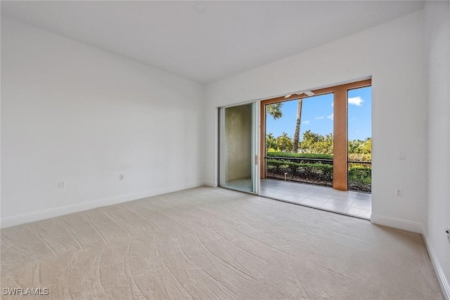 view of carpeted empty room