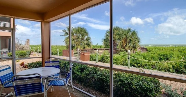 view of sunroom