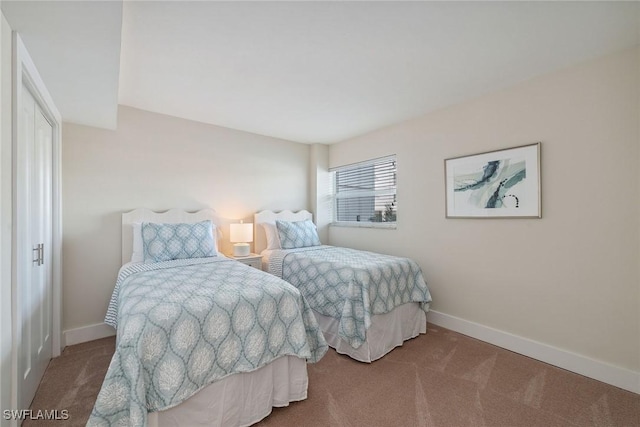 bedroom with carpet floors