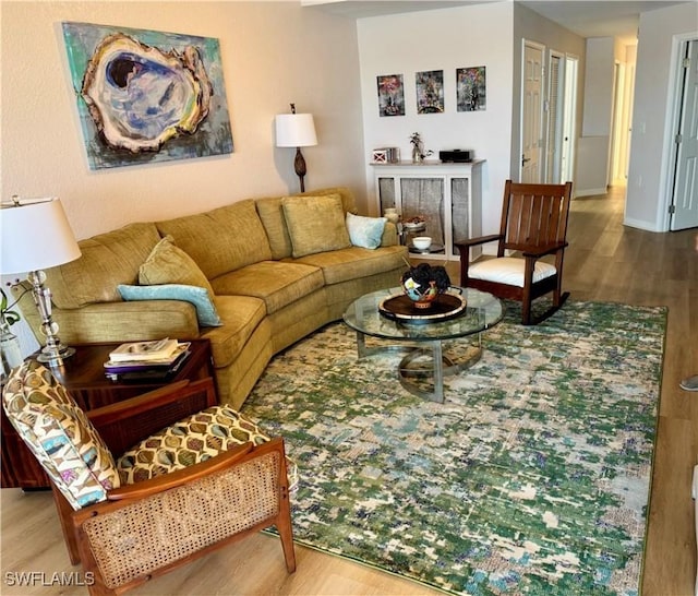 living room featuring wood finished floors