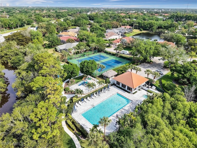 8850 Springwood Ct, Bonita Springs, FL 34135 - bird's eye view with a water view