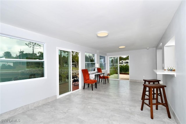 view of sunroom