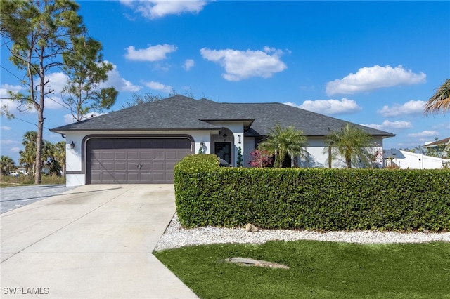 view of front of home featuring a garage