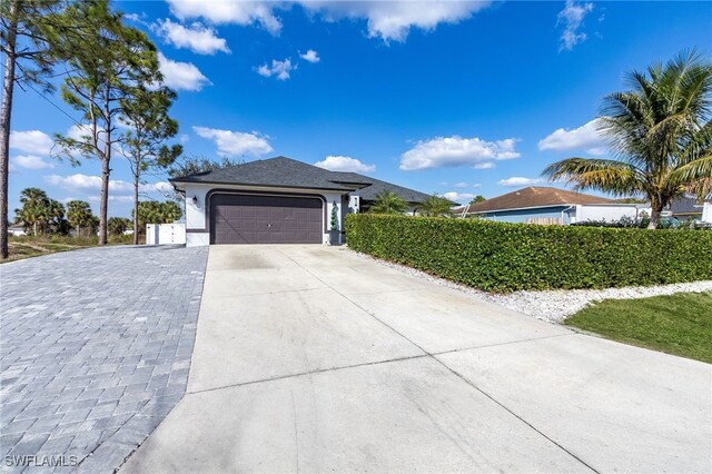 view of front of home featuring a garage