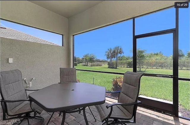 view of sunroom