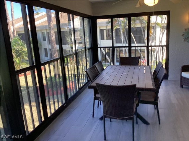 sunroom / solarium featuring a wealth of natural light