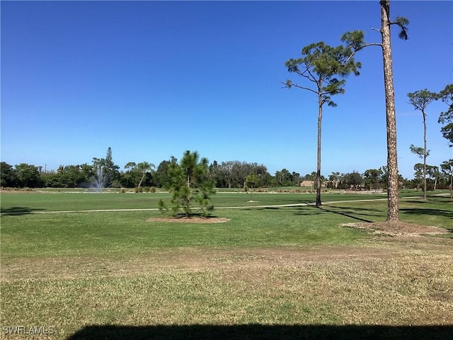 view of home's community with a yard