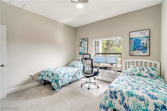 view of carpeted bedroom