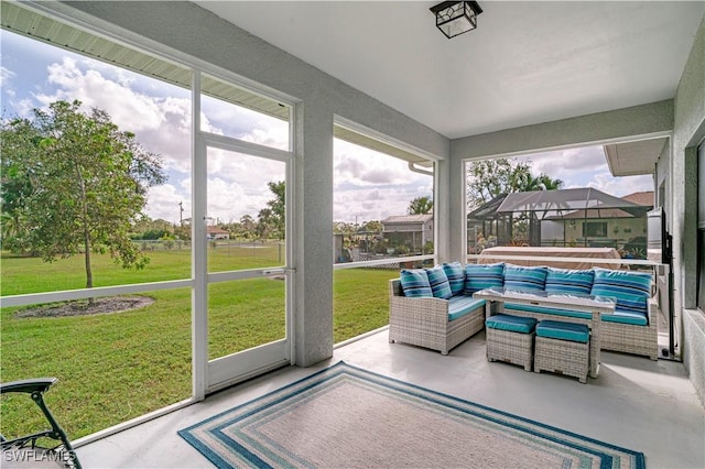 view of sunroom / solarium