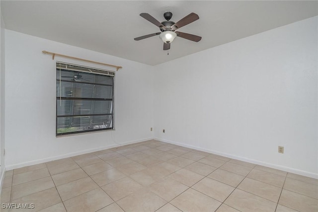 unfurnished room featuring ceiling fan